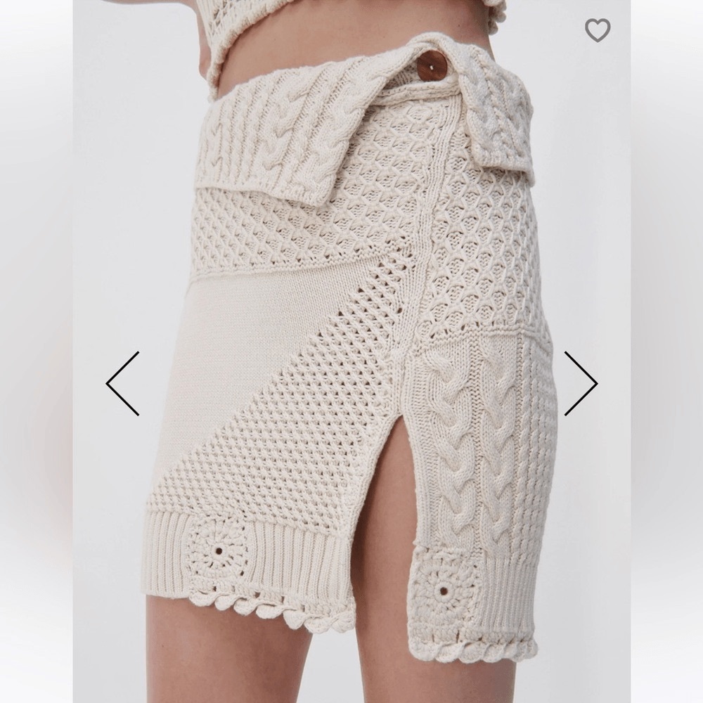 Jonathan Simkhai Cream Knit Skirt‎